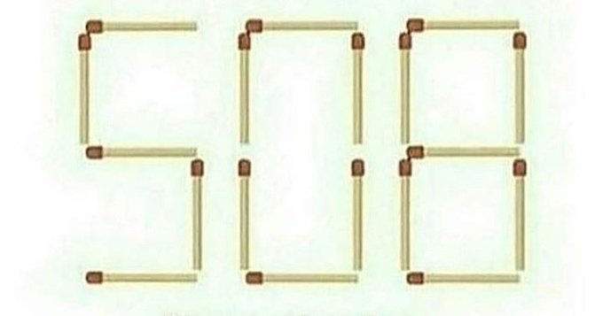 Rainmaker1973's tweet photo. If you can move two matches, what's the biggest possible number you can get? https://t.co/UilkPzVyBE