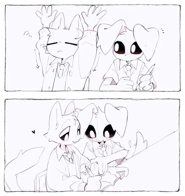 #SmilingCrittersFanart

🤍「私の袖もめくってくれない?…」 