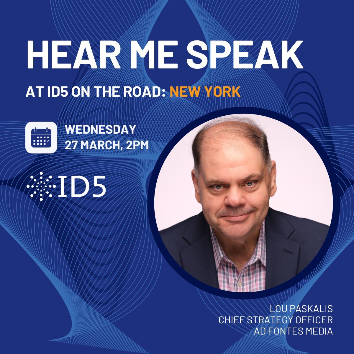 Excited to join @rochemathieu, Co-Founder and CEO of ID5.io at “On the Road” in Manhattan on March 27 to talk about some of the issues that marketers are grappling with today and discuss solutions.

Tickets are FREE and available here: eventbrite.co.uk/e/id5-on-the-r…