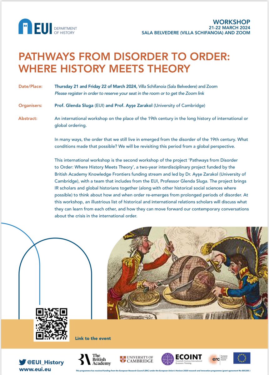 And here is the workshop flier! A great group of IR scholars and historians will be discussing disorder and order in the 19th century…