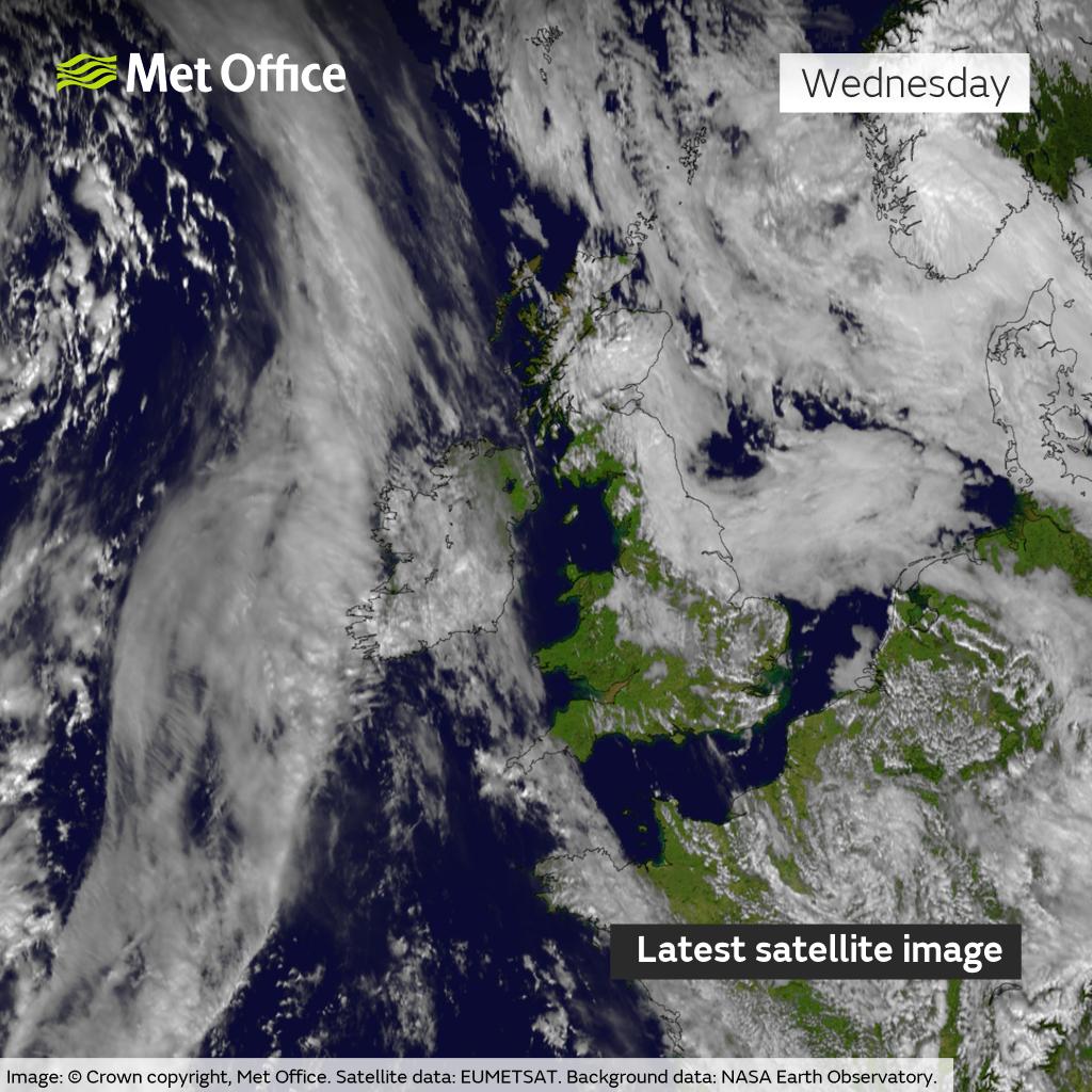 Here's the latest view from space 🛰️ Are you seeing the sunshine where you are today? 🌤️ Or are you underneath the cloud? ☁️ Let us know below 👇