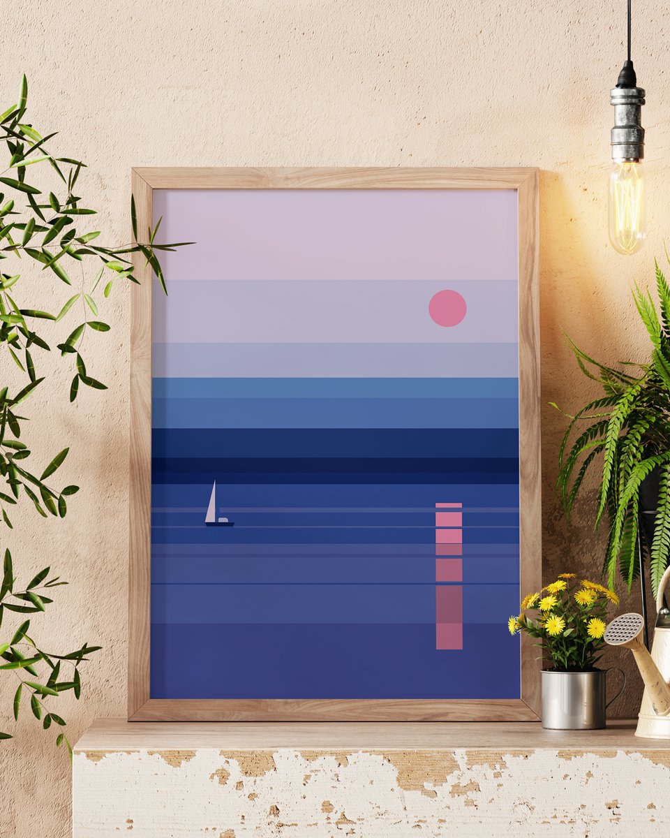 Bring the tranquility of 'Sunset' into your space. 🎨✨ Shop now at tinyurl.com/ye25pjae

#Art #Serenity #SunsetMagic #ArtForSale #HomeDecor #3TADesign