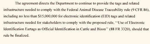 RepThomasMassie's tweet image. 🚨 Hidden in this week’s Omnibus:

Lobbyists got $15 million dollars to implement ELECTRONIC TRACKING of all cattle in the U.S.

No law authorizes this!

It will be used by the GREEN agenda to limit beef production, and by the corporate meat oligopoly to DOMINATE small ranchers.