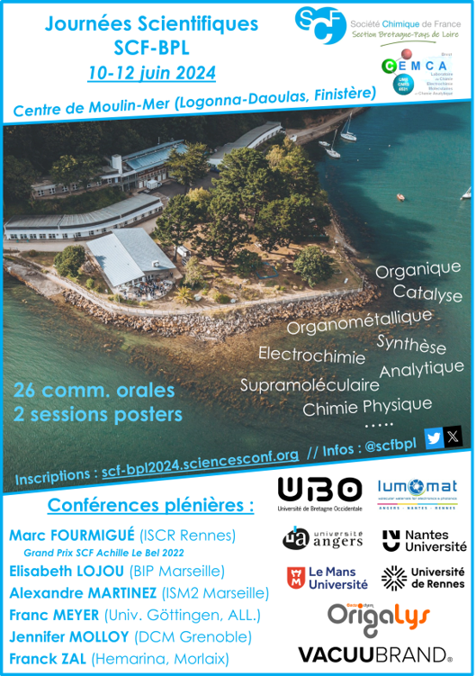 scfbpl's tweet image. Tout est prêt pour nos Journées Scientifiques 2024 à Logonna-Daoulas (Finistère) : cadre exceptionnel, tarifs attractifs... il ne manque plus que vos inscriptions et vos contributions ( 26 oraux + 2 sessions posters) ! Suivez le lien scf-bpl2024.sciencesconf.org pour toutes les infos.