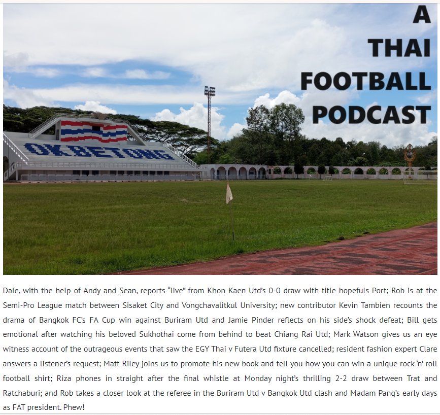 A Thai Football Podcast
Episode 37: You Come Up Here With Your Fancy Southern Ways

Available now!
dalefarrington.podbean.com/e/37-you-come-…