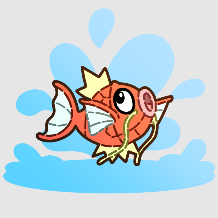 I know Magikarp is an easy choice for fish, but I love Pokemon designs a lot!
 
 This is a contribution to #FanartFeburary by @knusperlaf

#magikarp #pokemon #fish #gottacatchthemall #anime #videogame #fanart #kawaiiart #derpy #cuteartstyle #artchallenge2024 #artprompts #kfaf2024