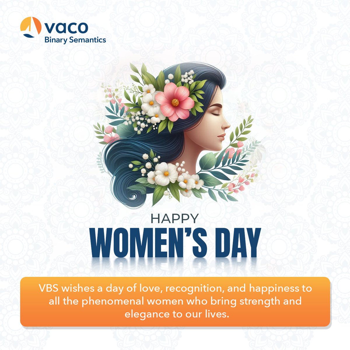 Happy International Women's Day! 🌸 On this special occasion, let’s come together to honor and celebrate the incredible women who stand as the emblem of the strength of our society. #InternationalWomensDay #CelebratingHer #WomenInLeadership #WithYouAllTheWay #VacoIndia