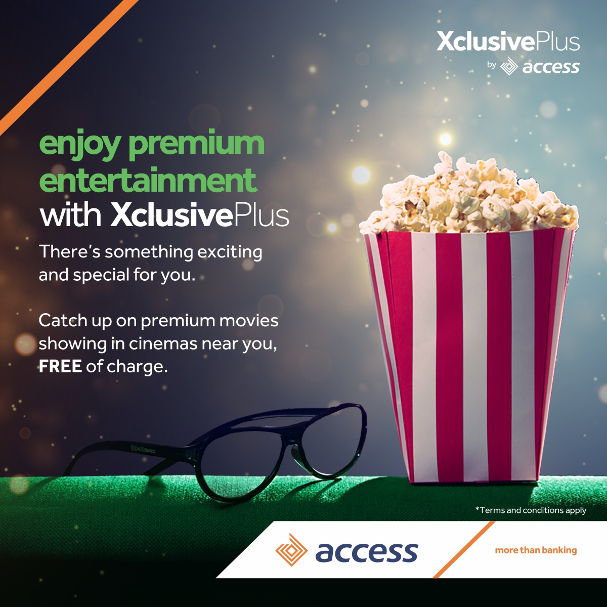BusinessDayNg's tweet photo. Sponsored: Catch up on premium movies showing in cinemas near you, free of charge, by subscribing to Access Bank XclusivePlus.
@myaccessbank
Visit the link below to subscribe.
https://t.co/RePKk54OUy
#xclusiveplus #accessbank #movie #cinema #entertainment https://t.co/DLqbV4R0cj