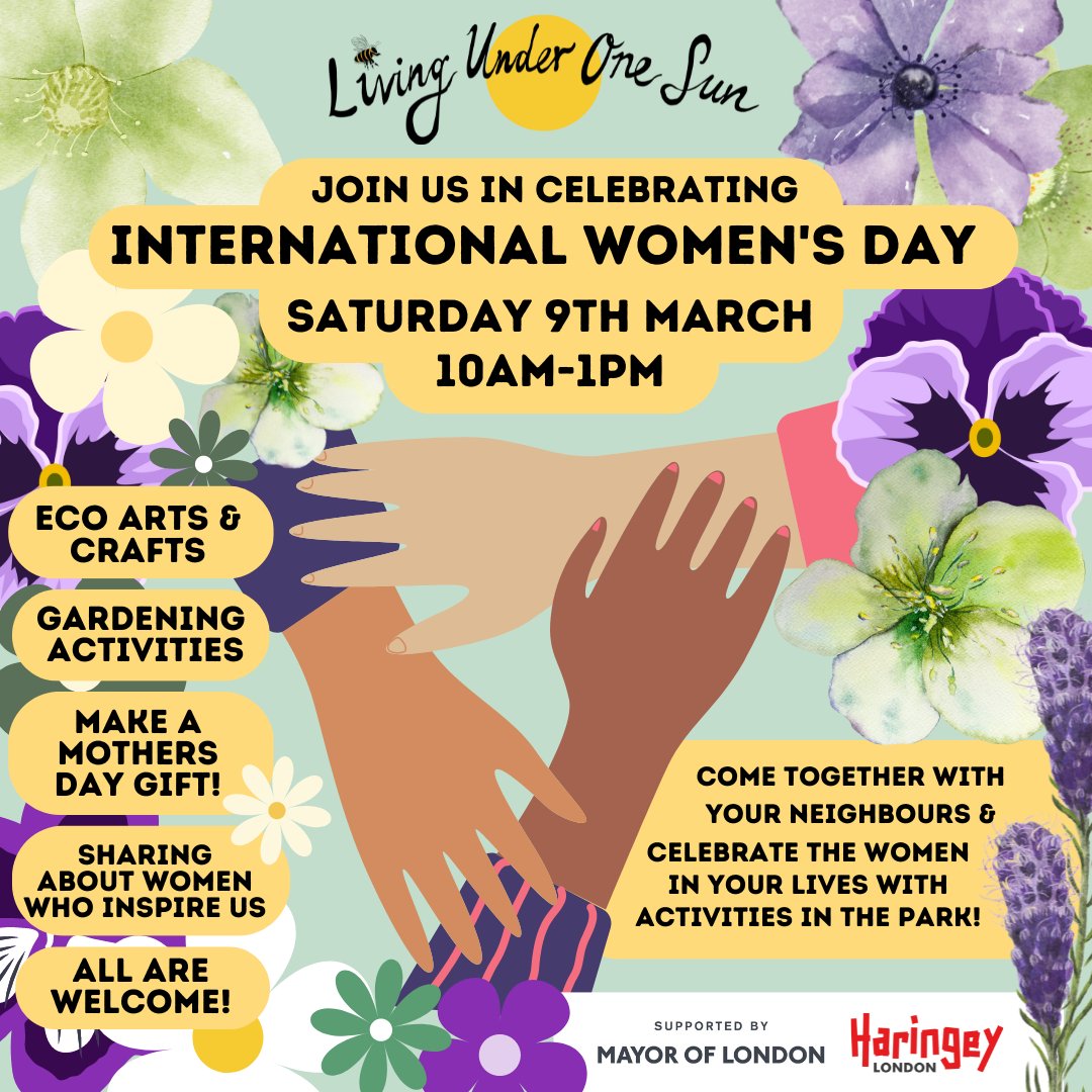 Join us this Saturday for activities celebrating International Women's Day and Mothers Day. #n17 #downlanepark #tottenham #tottenhamhale #internationalwomensday #mothersday #activities #freeactivities