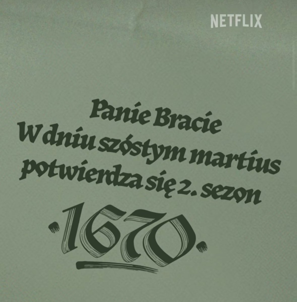 Netflix ogłosił oficjalnie, że trwają prace nad 2. sezonem serialu "1670". Premierę zaplanowano na 2025 rok 🎬
