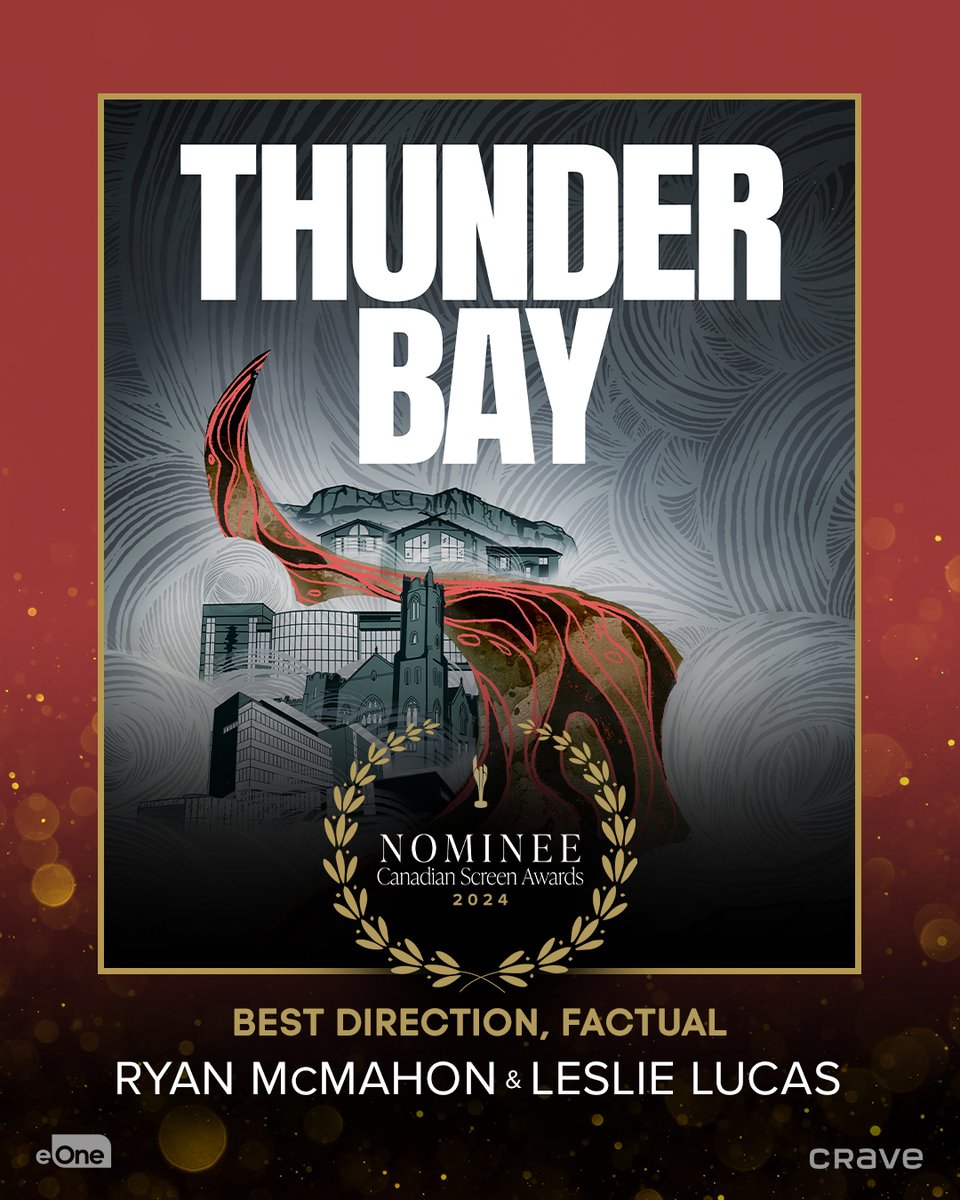 #ThunderBay is nominated for Best Direction, Factual. Congratulations to Co-Directors Ryan McMahon & Leslie Lucas! #CdnScreenAwards