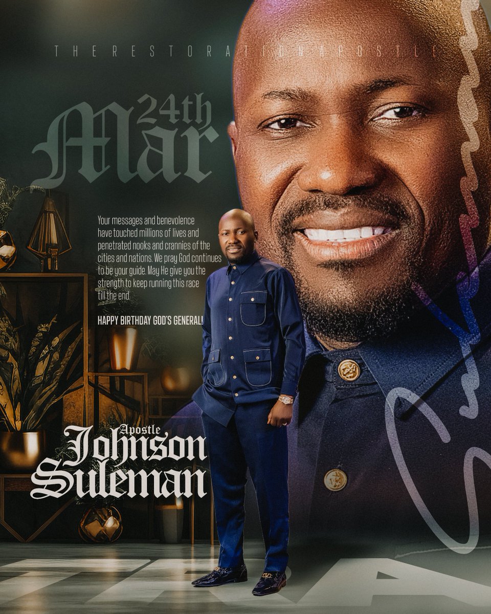 The Restoration Apostle 2024
#24thMarch Is The Code🎂✨🎉🎊