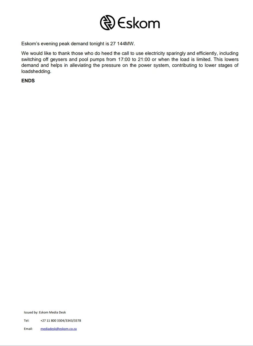 Eskom Hld SOC Ltd tweet media
