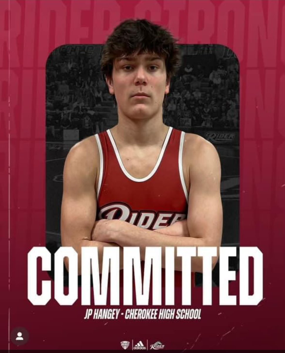 Congrats JP! 💪🏼 @Cherokee_HS @TheMatPack @RiderWrestling