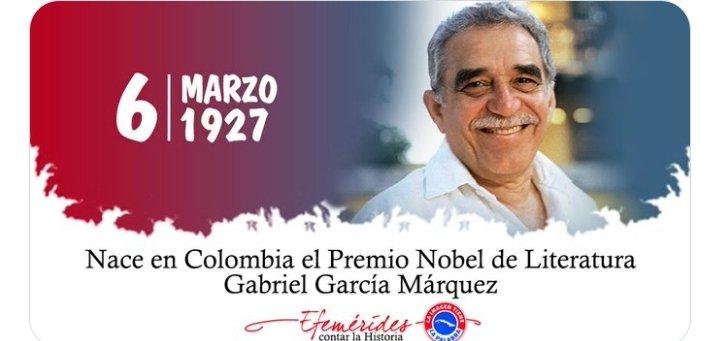 "No es verdad que las personas dejen de perseguir sueños porque se hacen viejas, sino que se hacen viejas porque dejan de perseguir sus sueños".
6 de marzo natalicio de Gabriel García Márquez 
#CDRCuba
#Cuba