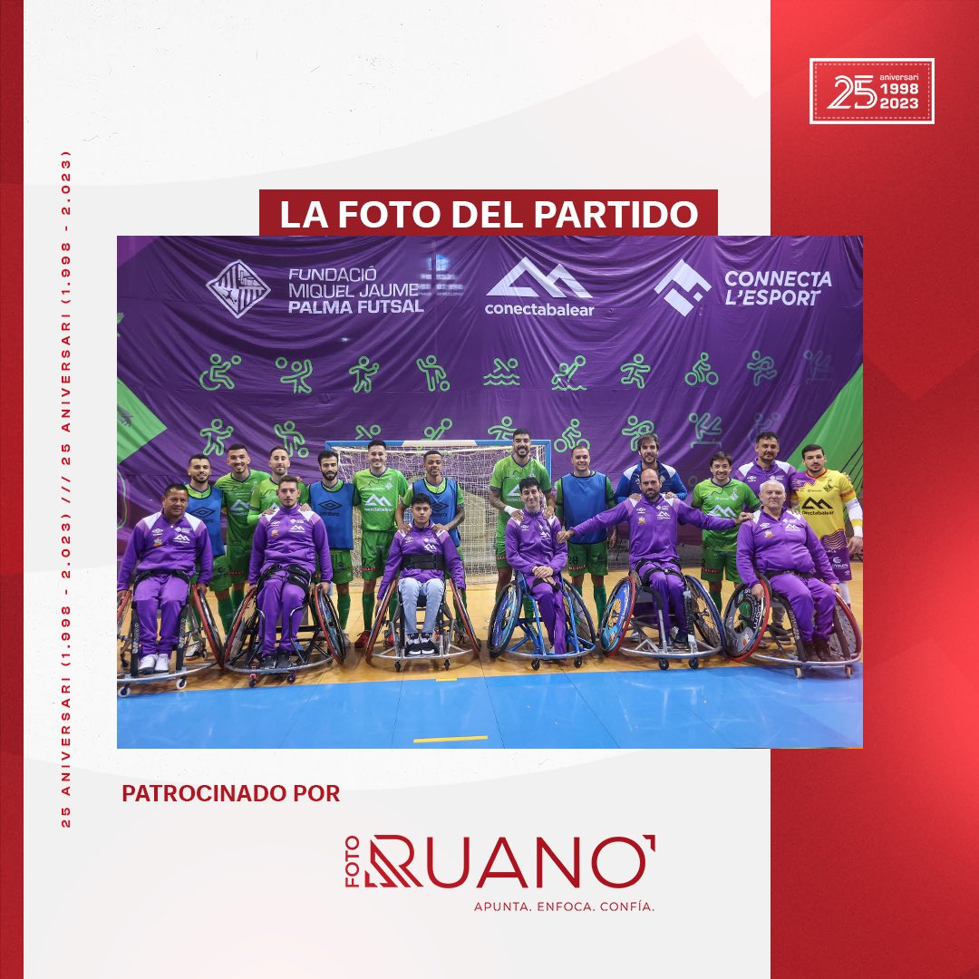 📸 @fotoruanopro nos deja la foto más destacada del partido

💜 Presentación de <a href="/DiscaEsports/">Club Deportivo DiscaEsports</a> como uno de los miembros de la gran familia de la <a href="/FundacioPalmaFS/">Fundació Palma Futsal</a> 

#MallorcaPalmaFutsal
#FundacióMiquelJaumePalmaFutsal