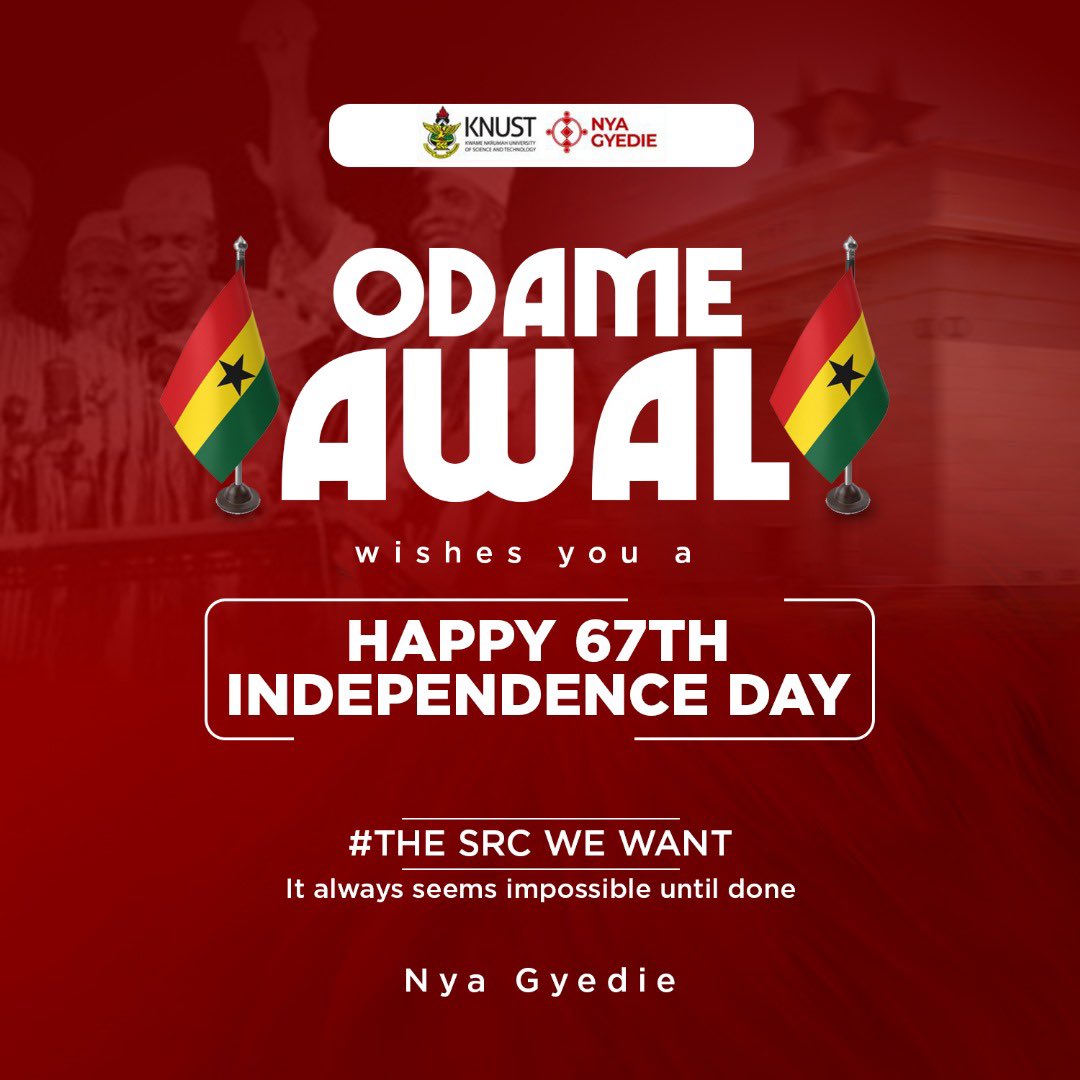 Odame_Awal's tweet photo. “The anchor in our motherland today is freedom and democracy, holding us steady in times of change, a symbol of hope to all Ghanaians”.

Happy Independence Day, Fellow Ghanaians.

#TheSRCWeWant 
#NyaGyedie 

#GhanaAt67 https://t.co/wei7b101sb