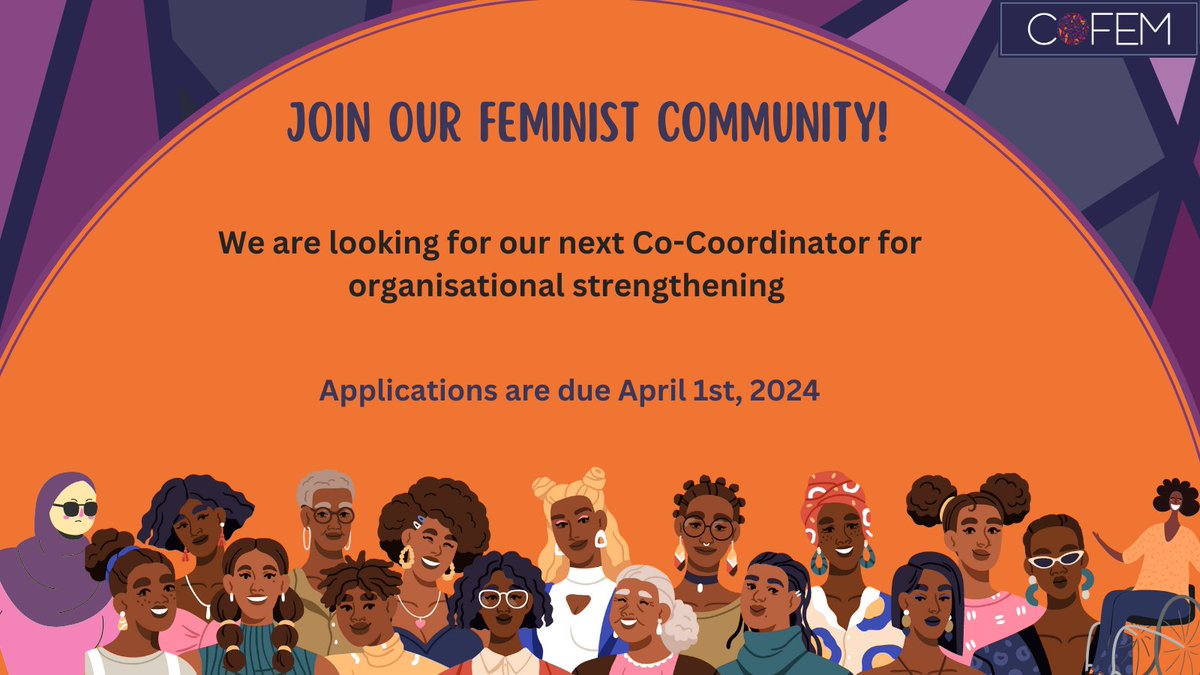 🚨We are looking for a Feminist Co-Coordinator for Organizational Strengthening! Are you a feminist? Do you have an understanding of the diverse needs of a global team to support an inclusive environment? We are looking for you! See more details👇 🔗drive.google.com/file/d/1R4MyZ1…