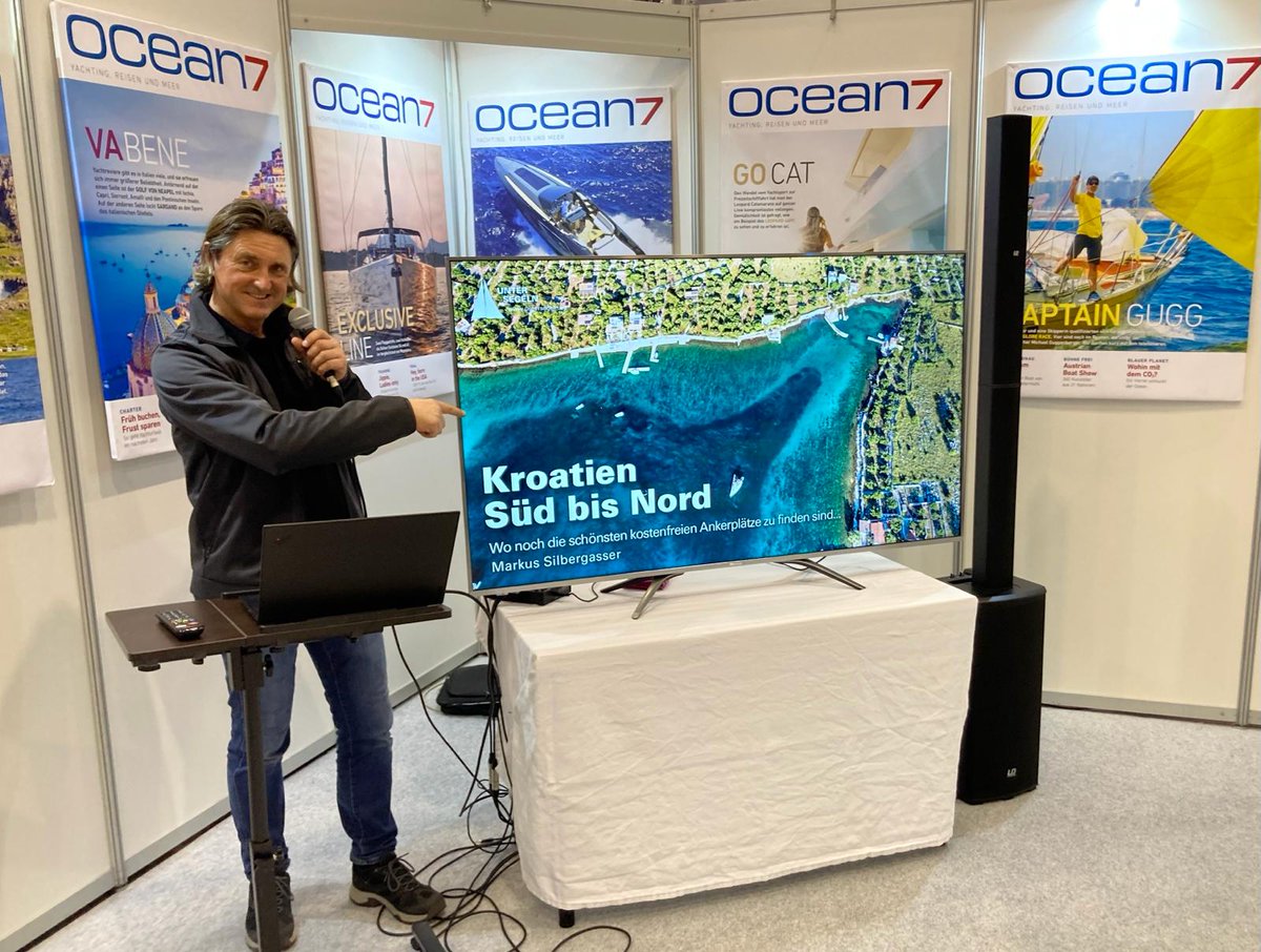 UnterSegeln's tweet photo. Die Messe in Tulln war gut, und ich möchte mich herzlich bei allen bedanken, die meine Vorträge besucht haben. #boottulln #vortrag #danke #ocean7 #yachtpoolinternational #untersegeln https://t.co/lmhQHKodw3
