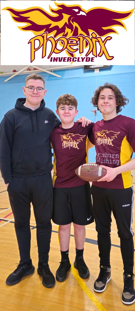 inverclydenix's tweet photo. Huge congratulations to the three Phoenix players who have been selected to represent Scotland at Flag Football in the Bear Bowl, Slovenia, in July. A third of our players! Thanks to Scottish Flag Football for setting this up. Onwards and upwards! #Inverclyde https://t.co/mWXnyYPyMV