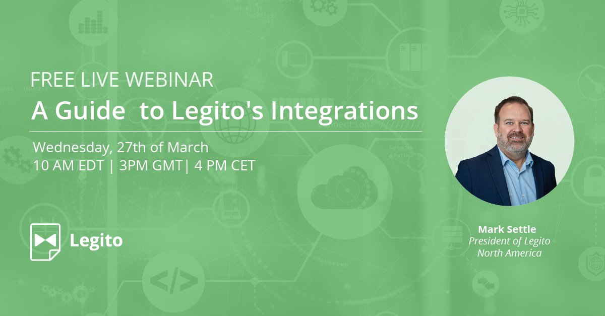 You’re invited to join our upcoming webinar, where we’ll explore the latest integrations that Legito offers including integrations in Zapier, Salesforce, SharePoint and more. 

➡️Register now to secure your spot
legito.com/blog/webinars/…

#legito #webinar #newfeatures #integrations