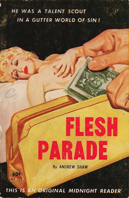 @LawrenceBlock wrote many sleazy sex paperbacks under a variety of pseudonyms. FLESH PARADE is one of the good ones. It was published in 1962. Read the review today at tinyurl.com/5n75z5es. #Bookish
