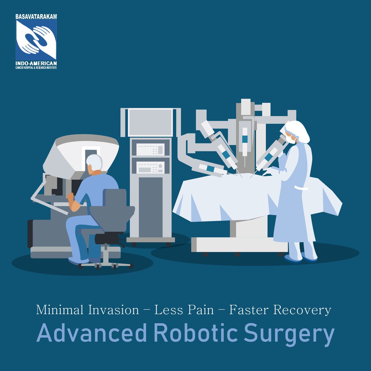 basavatarakam's tweet photo. We're proud to share that we've performed over 600 #RoboticSurgeries at #Basavatarakam Indo American Cancer Hospital!
Robotic surgery combines the precision of robotics with the expertise of our skilled surgeons, offering our patients minimally invasive treatment options (1/4) https://t.co/7yGArH7qa8