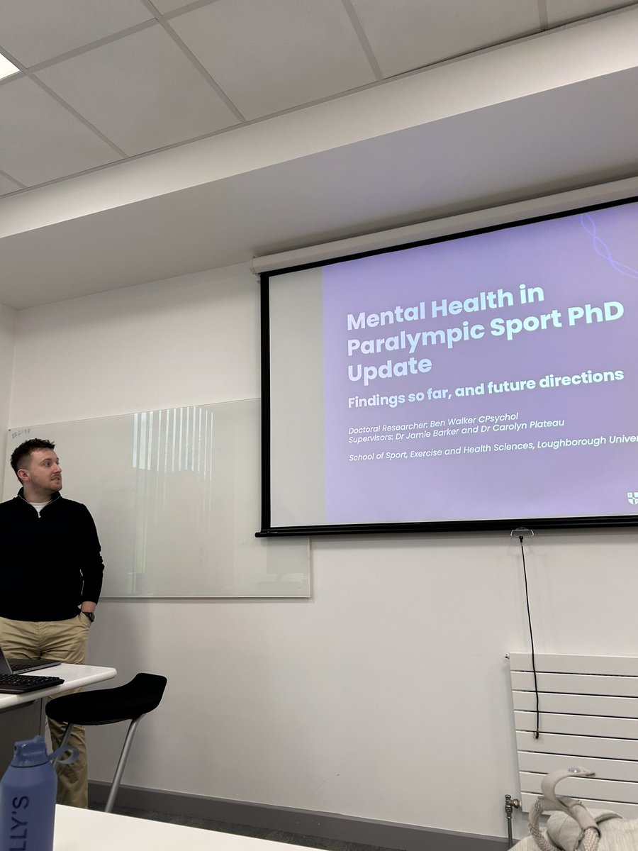 Fantastic presentations this morning from our PHC members Daniel Angus, Ben Walker, Ellie-May Storr and @DrJamieBarker specialising in the Sport Psychology, Psycho-Physiology, Mental Health and Wellbeing domain💡🧠💭📈 Great work from all covering important topics 👏🏼