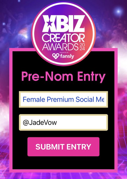 btw feel free to pre-nom me for an XBIZ award if you think I deserve one 🥰   #xbizmiami #xbizcreatorawards<a href="/tag/xbizmiami"class="tags"><span>#xbizmiami</span></a><a href="/tag/xbizcreatorawards"class="tags"><span>#xbizcreatorawards</span></a>