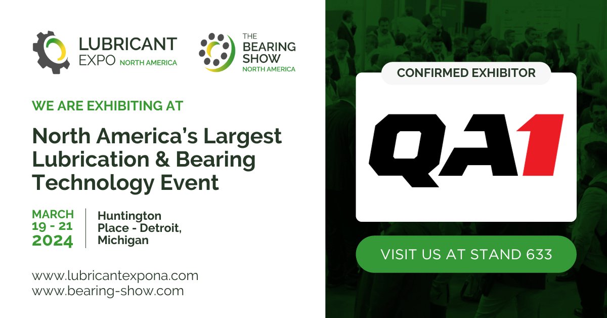BearingShowNA's tweet photo. We are pleased to welcome @QA1Motorsports as the latest exhibitor to @LubricantExpoNA and @BearingShowNA in March.

Visit them on stand 633.

Sign up to our newsletter to stay up to date: https://t.co/buCtXojuBF

#LNA24 #BNA24 https://t.co/6PxuyXoz8s