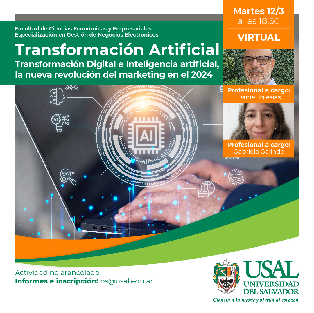 fceye_usal's tweet photo. Charla sobre Transformación Artificial. Transformación Digital e Inteligencia artificial, la nueva revolución del marketing en el 2024
Martes 12/03 -18.30
Inscripción: https://t.co/ukspTrmt23
Actividad gratuita

#transformaciondigital #tendenciasmarketing #negocioselectronicos https://t.co/zSjQN98Ayd