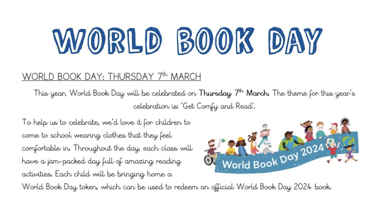 Remember, tomorrow (Thursday 7th March) is World Book Day! We can’t wait to ‘Get Comfy and Read!’ 📖 @StAmbroseSpeke @MissMiller_EYFS @MrsJonesYR @MrMacKenzieY1 @MrsSadiqY2 @MissOMahonyY3 @MissScottY4 @missstantony5 @MrStinchcombY6 #EveryChildAReader 📖