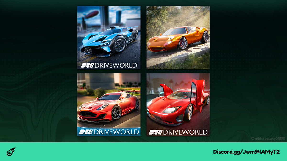 gfxcomet's tweet image. 🏎️ Check out some of the Icons we&apos;ve made for Drive World on Roblox through GFXCOMET Design!

🤑 All our icons are made to maximize CTR by having bright colors and a clear representation!

📲 Place an Order here: Discord.gg/Jwm94AMyT2

#Roblox #RobloxDev #RobloxGFX