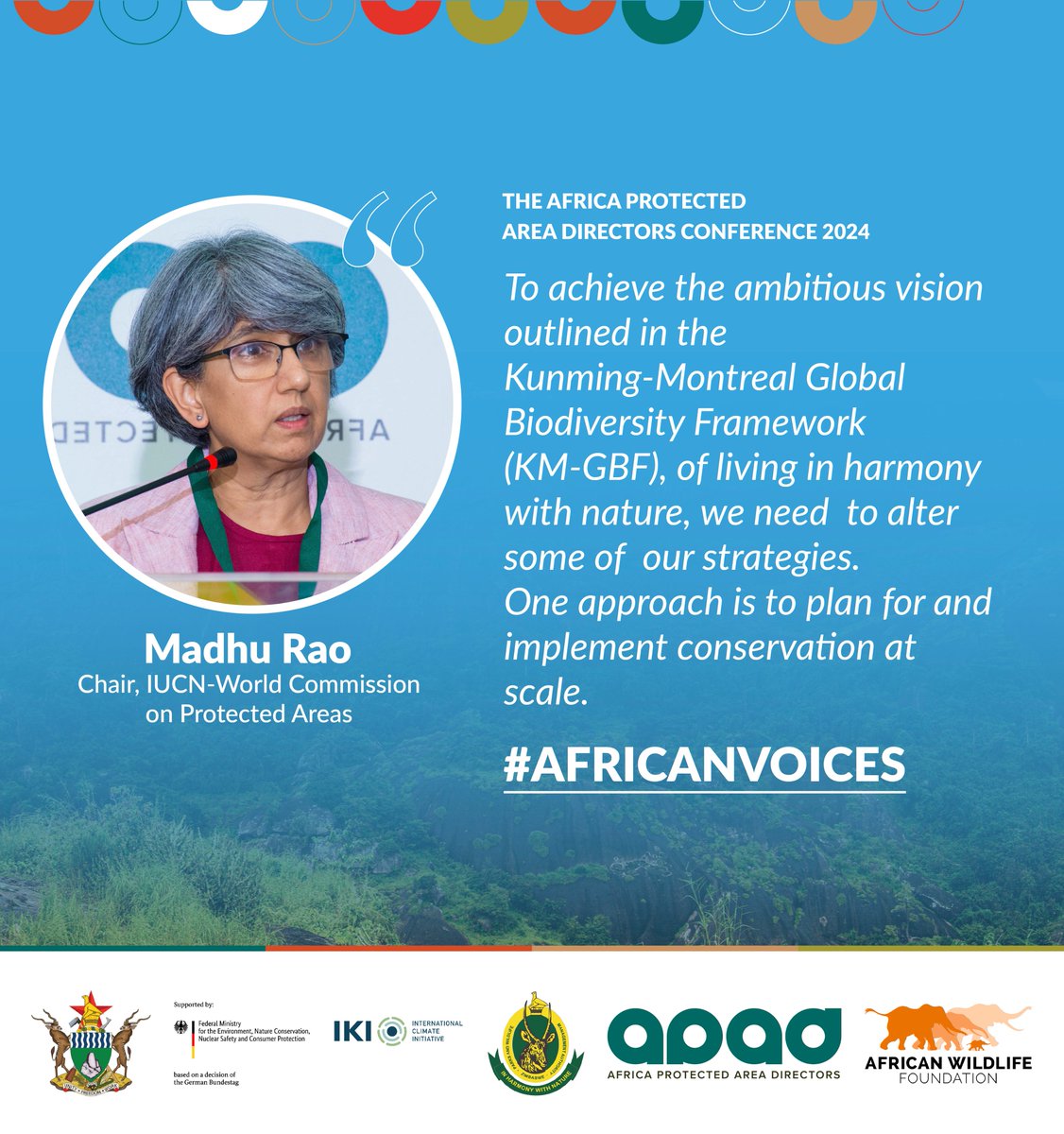 #AfricanVoices from @IUCN @mrao10, during the Opening Plenary session today at the #APADConference2024. The #Kunming-Montreal Global Biodiversity Framework is the roadmap to enabling humans to remain in harmony with #nature.