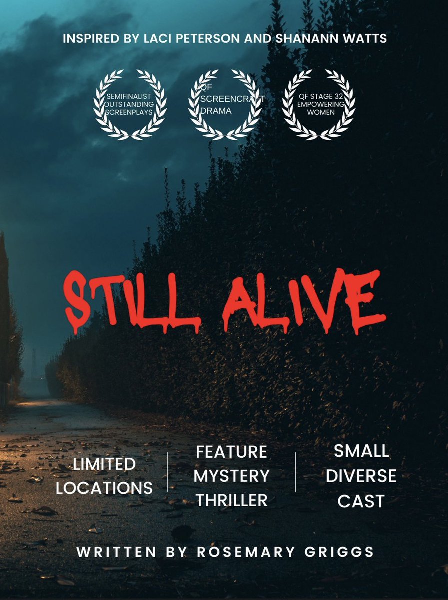 After being buried alive in a remote forest, a woman must fight to survive, recover her memory, then save her five-year-old daughter. #screenpit Present day, small diverse cast, few locations. #mystery #thriller #feature