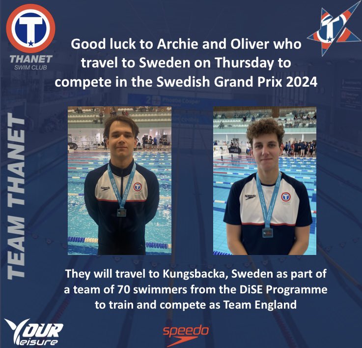 thanetsc's tweet image. Good luck Archie &amp;amp; Ollie 🇸🇪🍀
#TEAMthanet