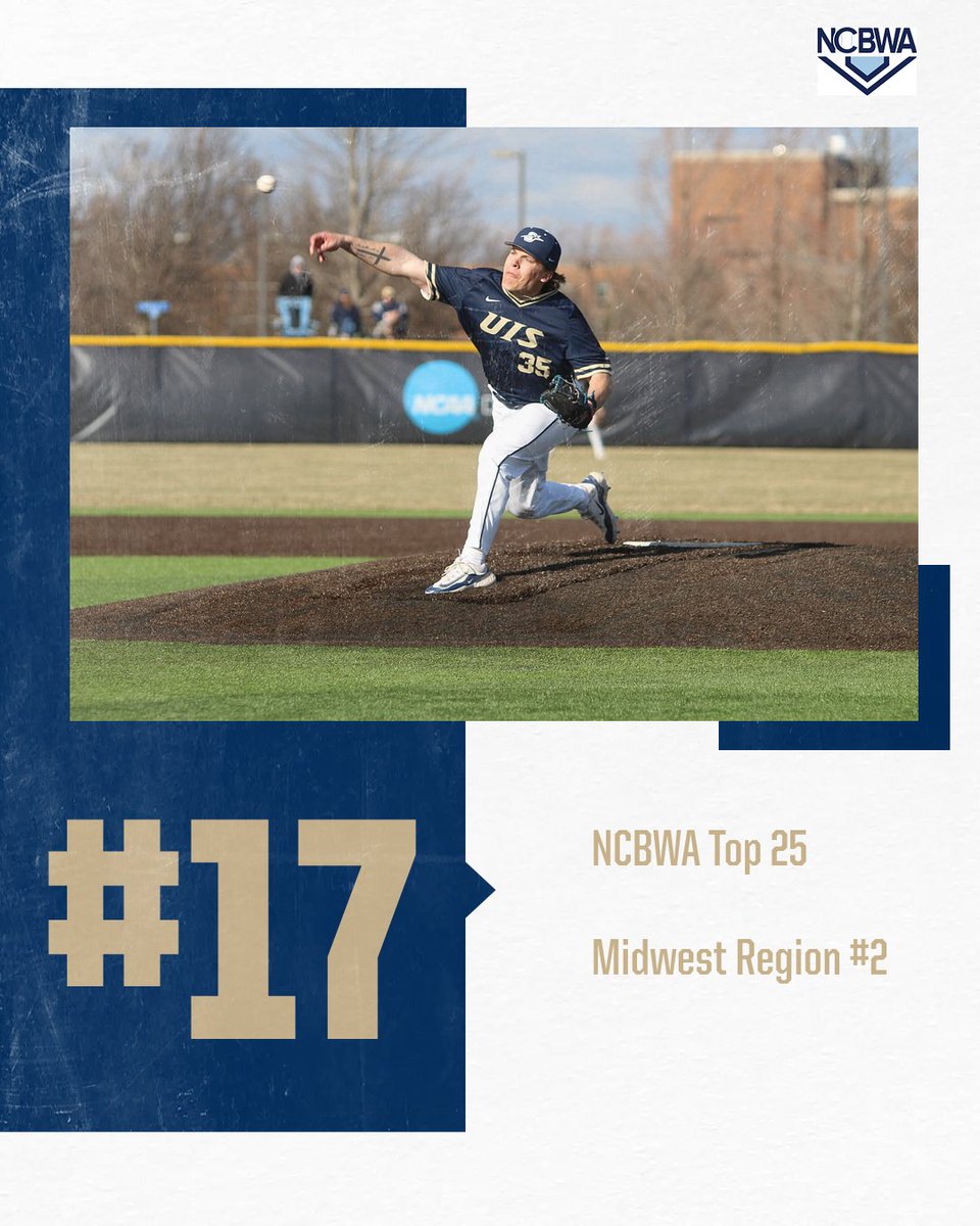 🚨@Baseball_UIS checks in at No. 17 in the NCBWA Top 25🚨 #WeAreStars | #ProtectThePrairie