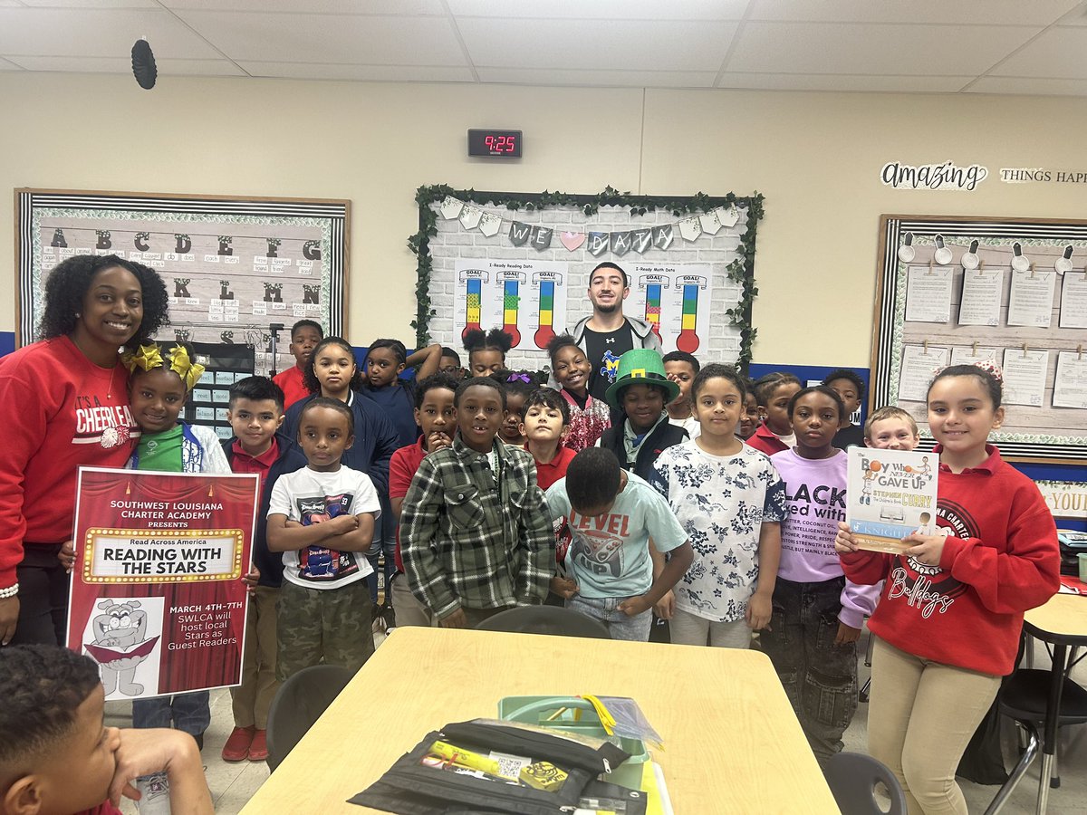 Love when our guys @jovoniborbon & @aflosports15 get out in the community and read to schools. Nothing bette Ethan helping future cowboys with their education. #StudentCowboys #GeauxPokes | #WeDAT