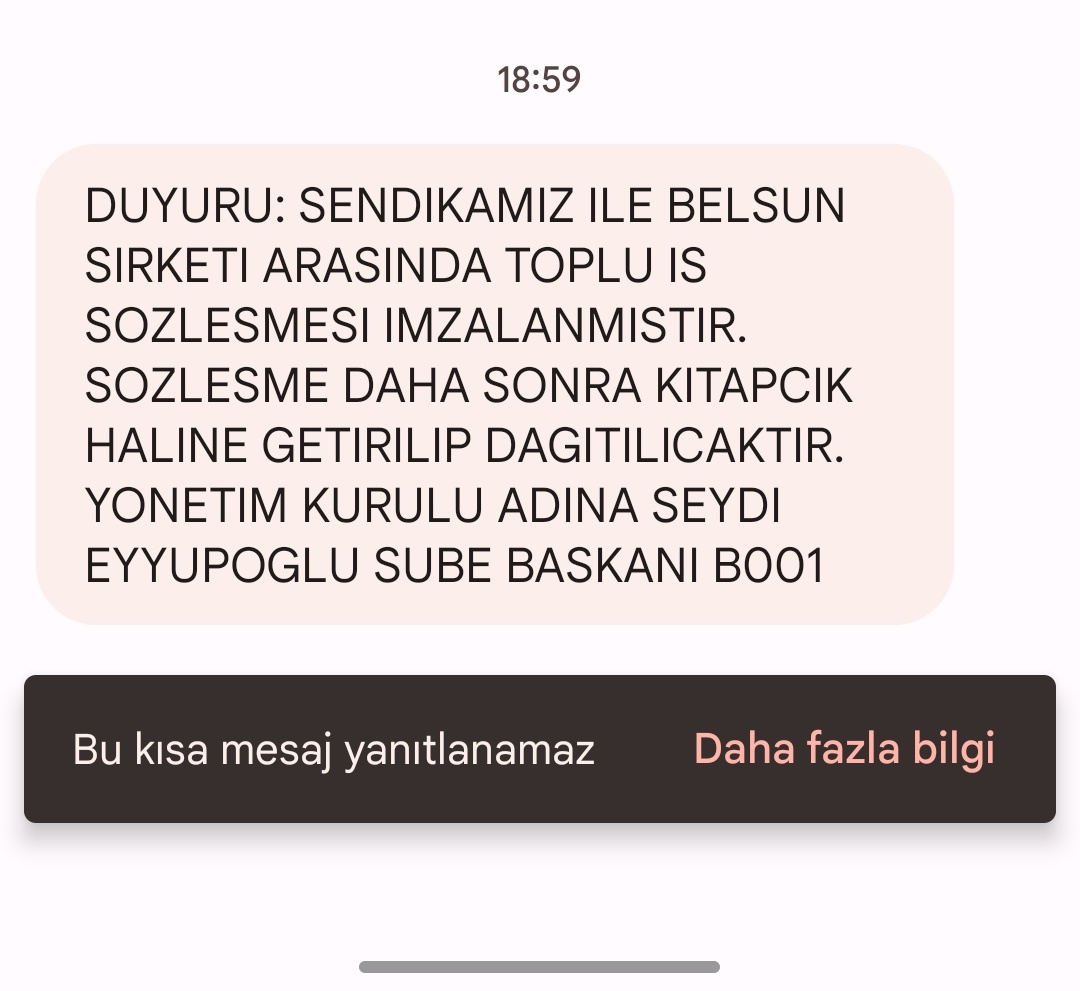 Başta başkan @zabeyazgul ve sendika olarak @Seydi_eyyupoglu teşekkür ederim bir belsunlu olarak. Sözleşme metni kıtapçık haline getirmeden kamuoyu ve #sanliurfa halkı ile paylaşılmalıdır. Oluşabilecek spekülasyonlara mahal vermemek lazım.