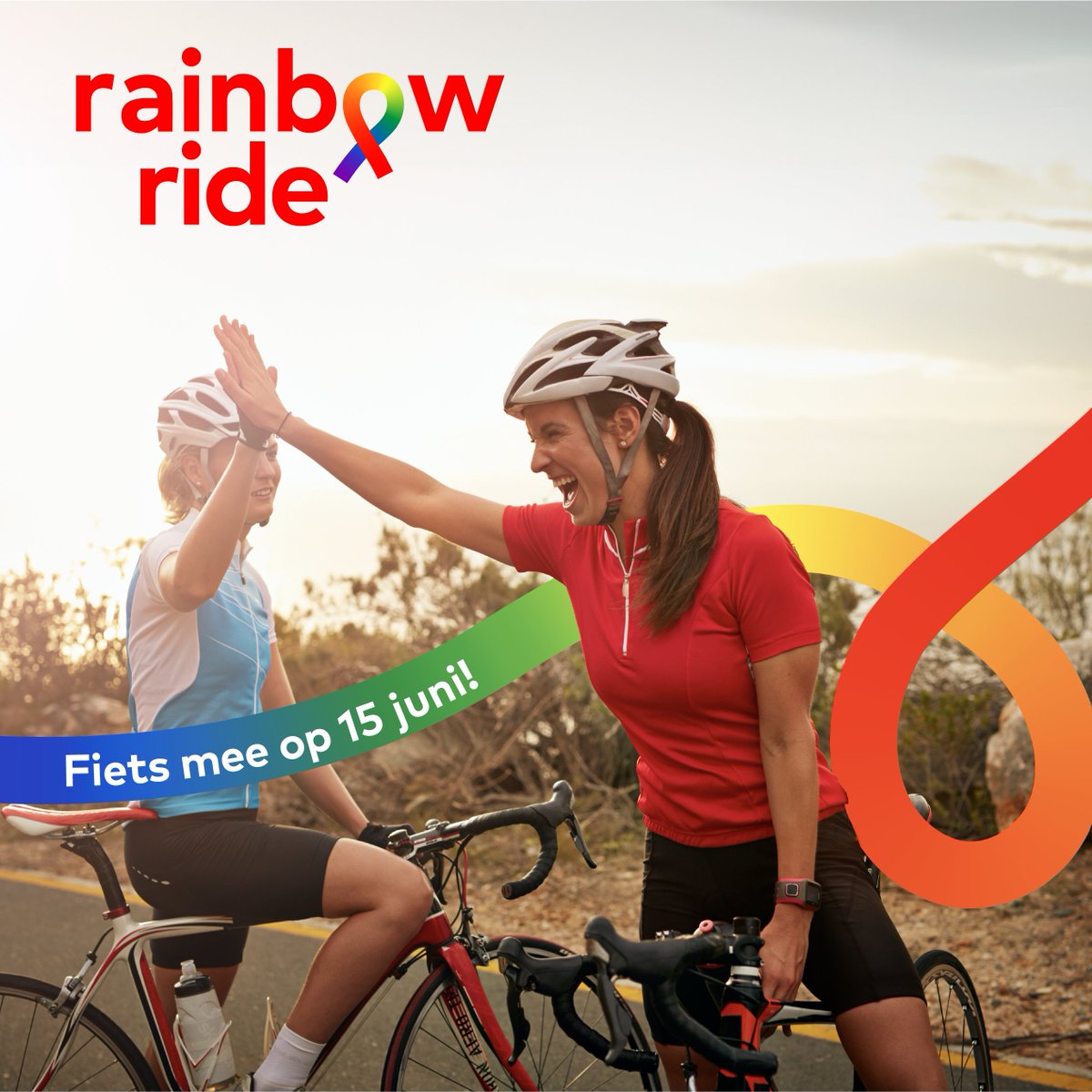 15 juni is de Rainbow Ride, georganiseerd door <a href="/Aidsfonds/">Aidsfonds</a>, waar geld wordt opgehaald voor de strijd tegen hiv en aids. Vertrek vanuit het Amsterdamse Vondelpark en fiets langs prachtige plekken, waaronder het regenboogfietspad op het #UtrechtSciencePark. rainbowride.nl