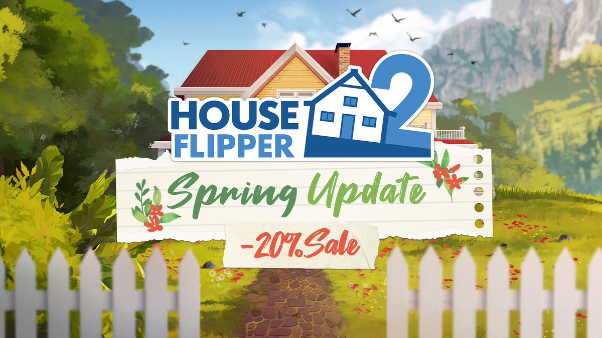 The House Flipper 2 Spring Update is LIVE! 🌷 We also started our early -20% HF2 Spring Sale! 👀 All the info ⬇️ store.steampowered.com/news/app/11909…