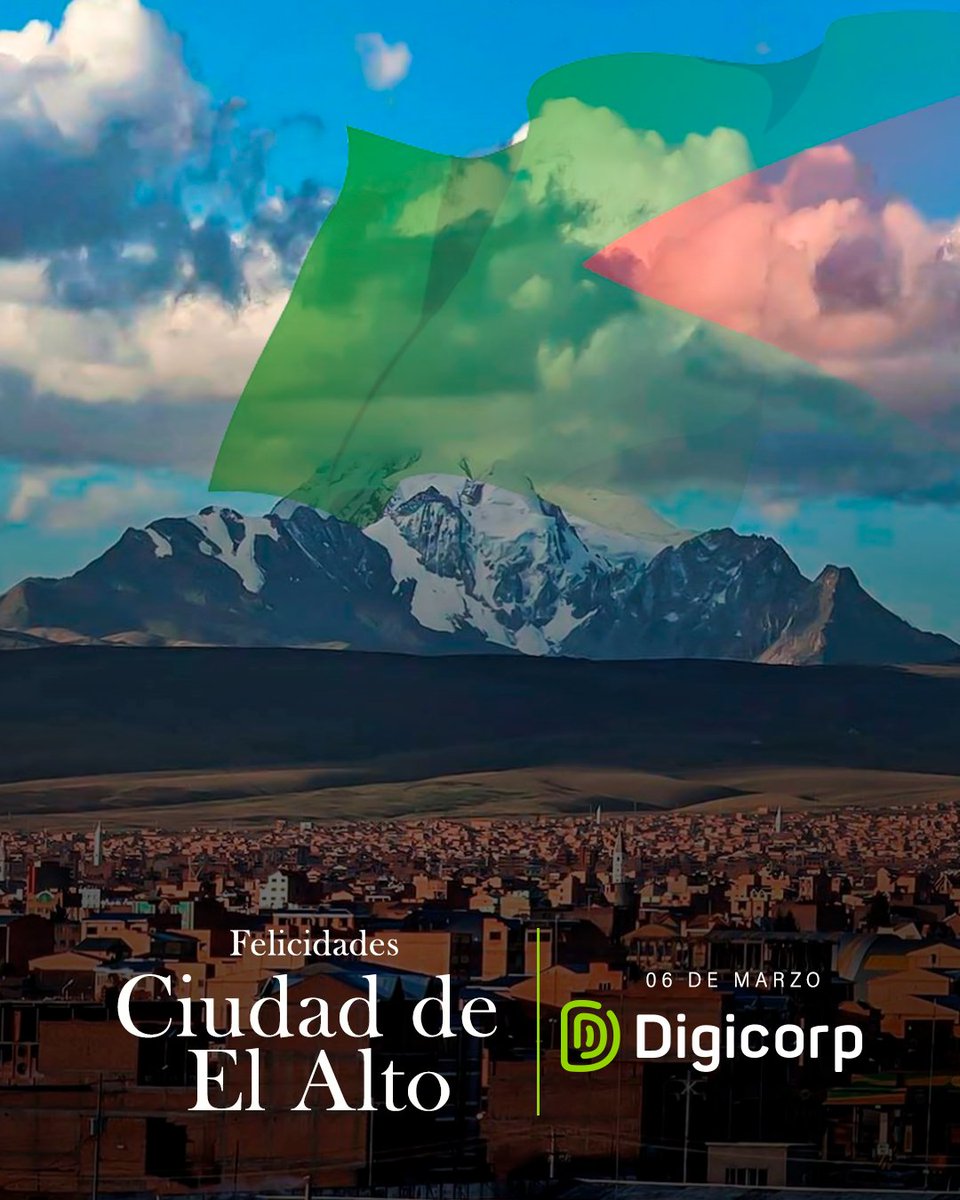 📷 ¡Felicitaciones a la vibrante ciudad de El Alto! 📷
Continúa siendo un símbolo de resiliencia y progreso en #Bolivia. 📷
¡Que sigan los éxitos y las oportunidades para todos sus habitantes!📷
#SomosDigicorp #EnDiosConfiamos #equipostecnologicos #felicitades #ElAlto
