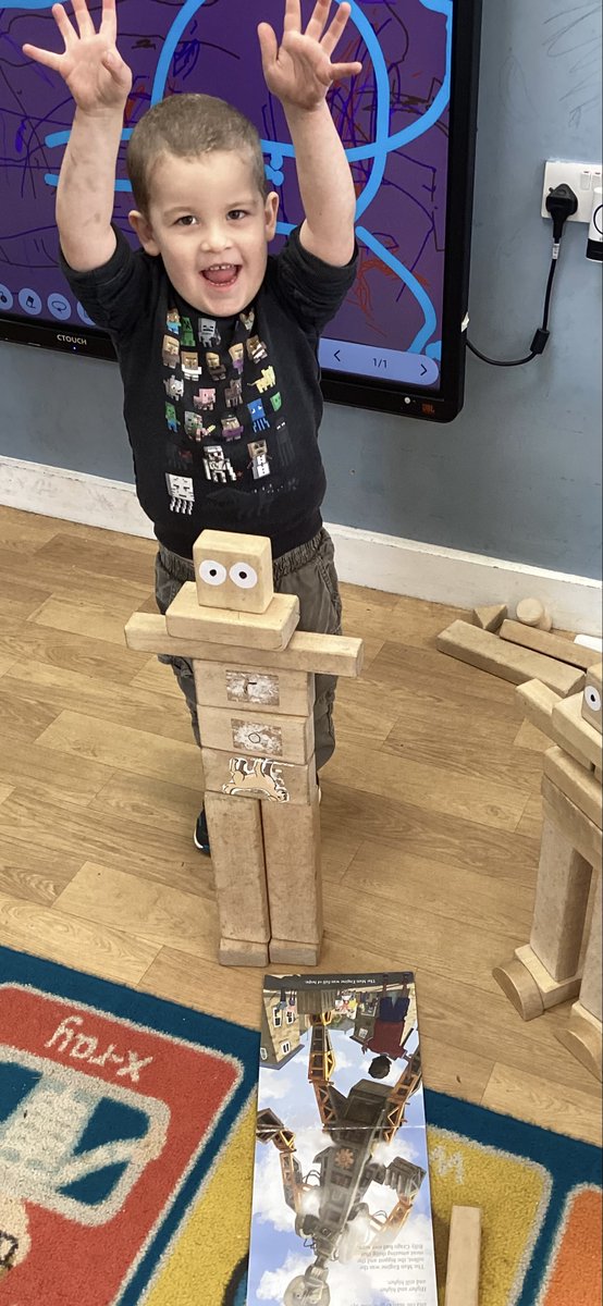 This week we having been learning about Cornwall in nursery and the children have been really enjoying learning about the 'Man Engine' and recreating him in the block area.
We have also been learning about tradition Cornish foods and the children enjoyed baking their own scones.