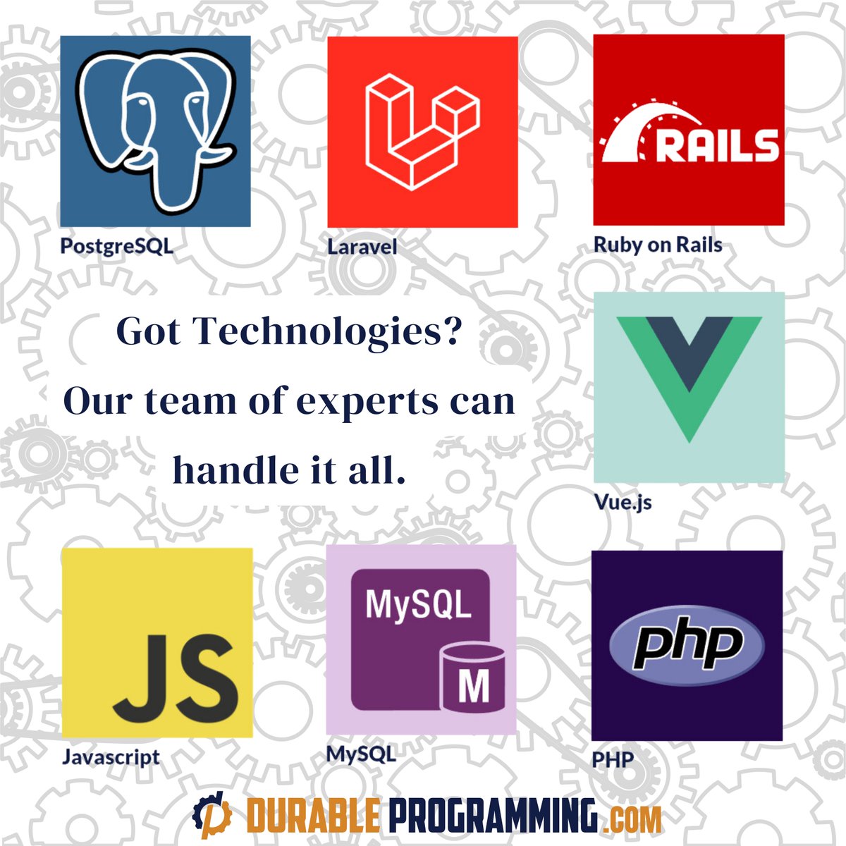 DurableProgram's tweet image. Need help with Ruby, PHP, JavaScript, MySQL, PostgreSQL, or MongoDB? Our team of experts can handle it all. 

durableprogramming.com

#ProgrammingExperts #TechSolutions