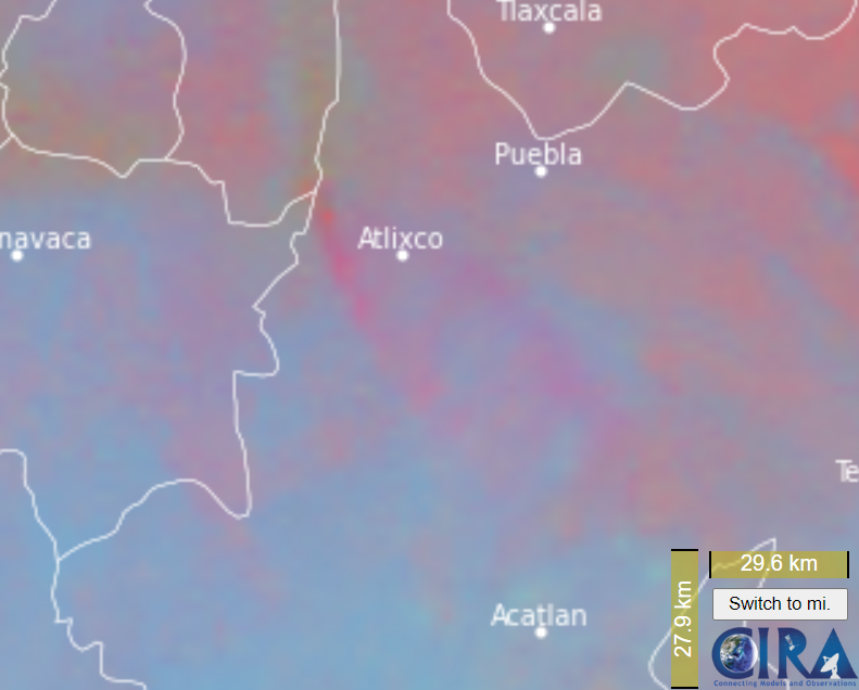 SkyAlertMx's tweet photo. Desde la noche de ayer, y hasta el momento de esta publicación, el #Popocatépetl registra emisión de ceniza con dispersión hacia Puebla (Atlixco).

🚦AMARILLO 2
🚷radio de seguridad 12 km

🧹Deposita la ceniza en bolsas para basura o en jardineras/macetas.
😷Usa cubrebocas y evita la exposición de personas vulnerables.

Desde la @webcamsdemexico Altzomoni y Tianguismanalco.