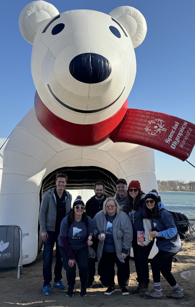 Deluxers braved the cold while participating in the Polar Plunge for Special Olympics Minnesota last week. ❄️ Together, they raised almost $2,700 for Special Olympics MN! #dlxproud
