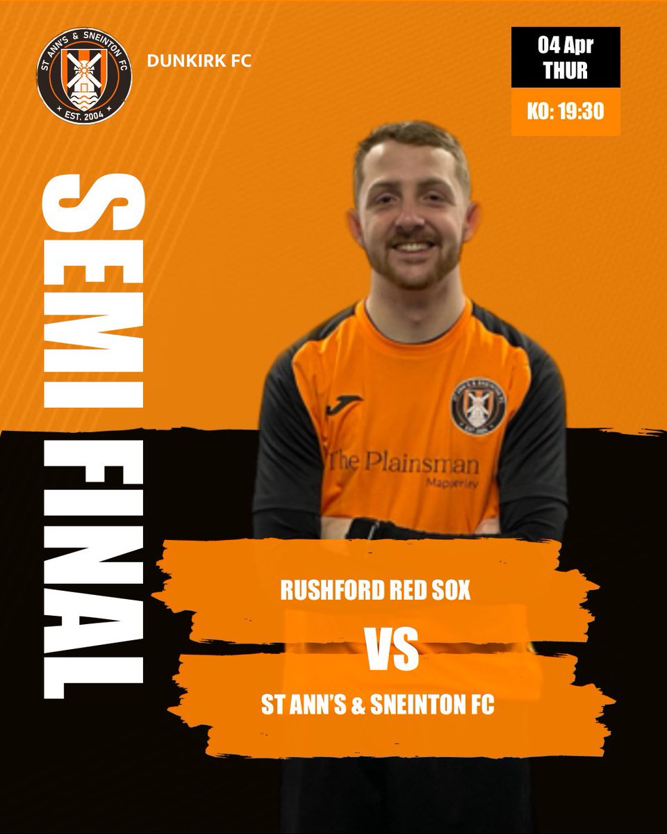 SasFCMens's tweet photo. Semi Final is confirmed!

We will be playing Rushford Red Sox for a chance to get to the Final

🧡🖤🧡🖤 https://t.co/8ku6yBgYVK