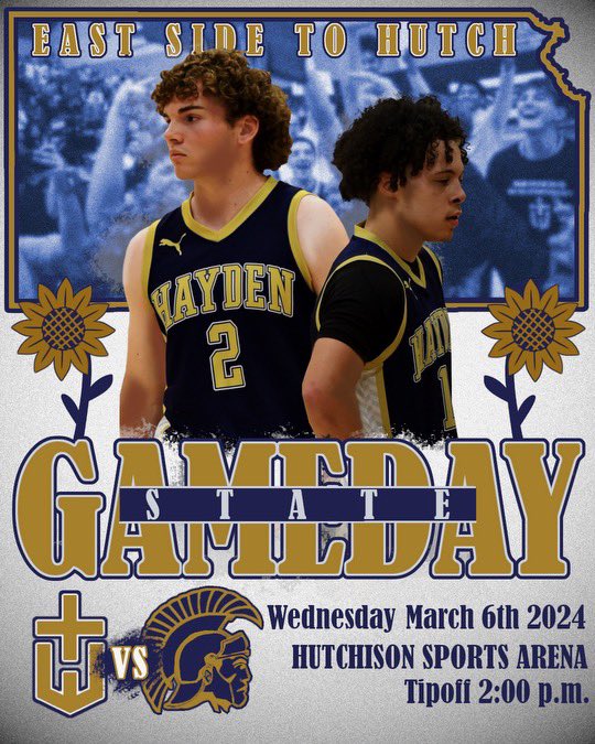 State Tournament Rd 1:
🆚 Beloit 
📍 @ Hutchison Sports Arena
⌚️2:00 PM