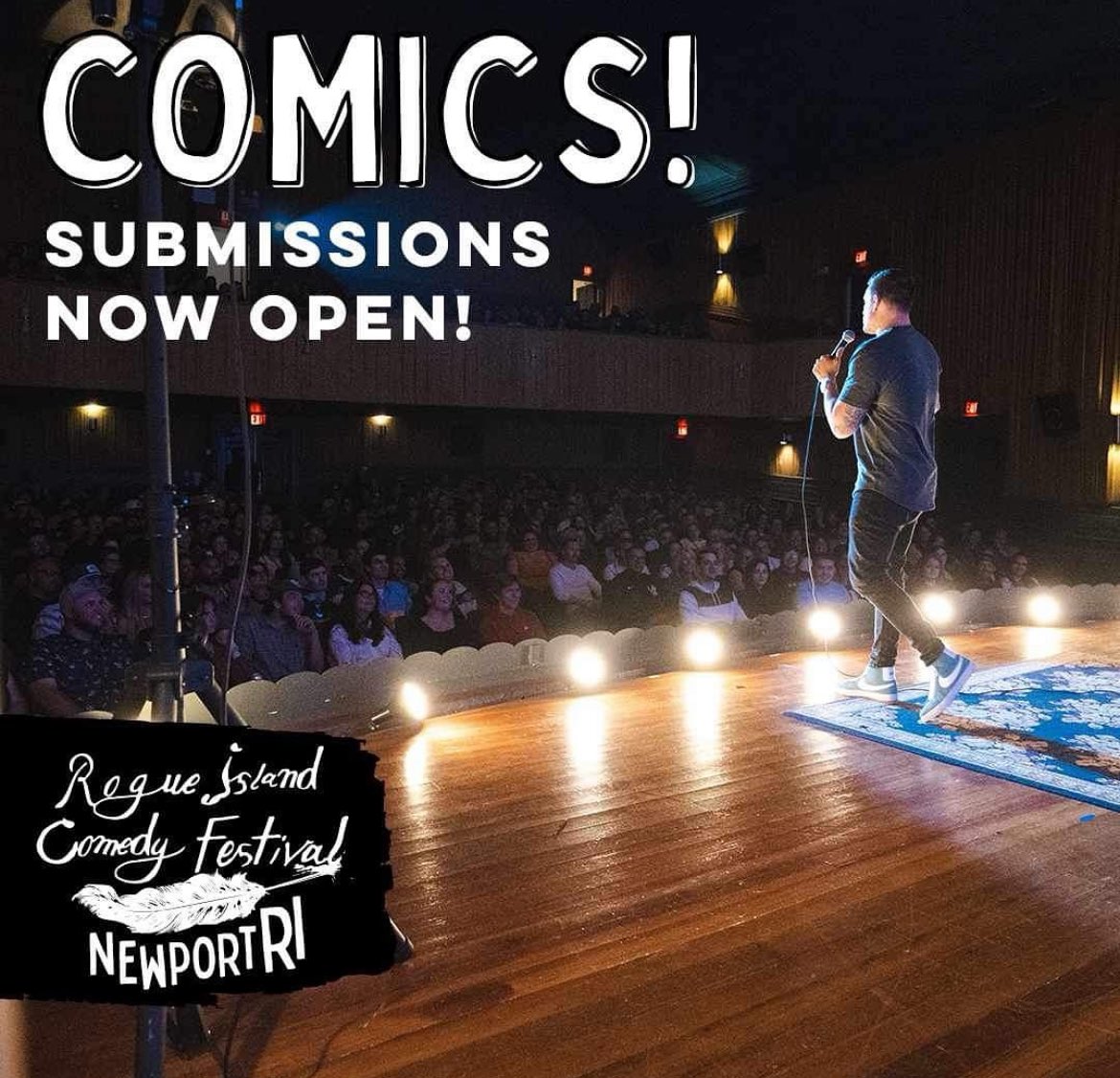 RogueIslandCom's tweet image. It’s okay. We’re also looking for new faces now until March 17th. See all info and apply at rogueislandcomedyfest.com/submit
