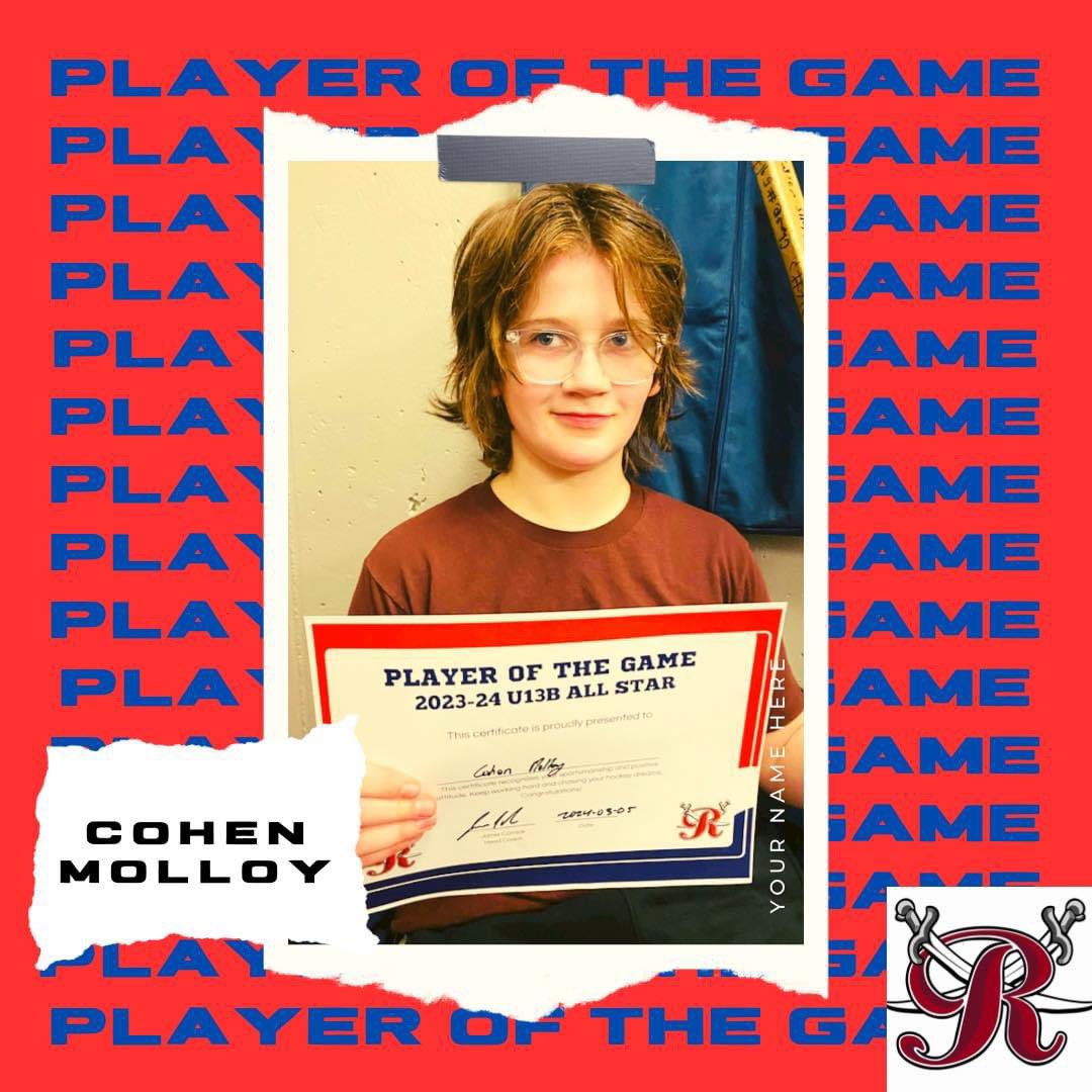 Renegades played a competitive game last night  vs the Eagles.

Final score 2-1 for Eagles.

Huge congratulations to our Player of Game, Cohen Molloy; and, Renegade of the Game, Lawson Ryan 🤩🤩